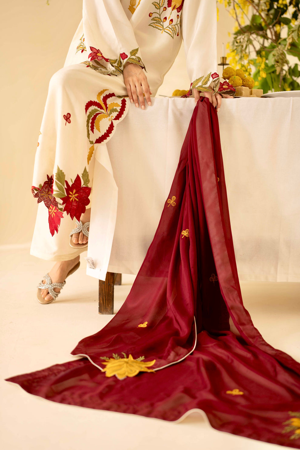 Tia Embroidered 3-Piece