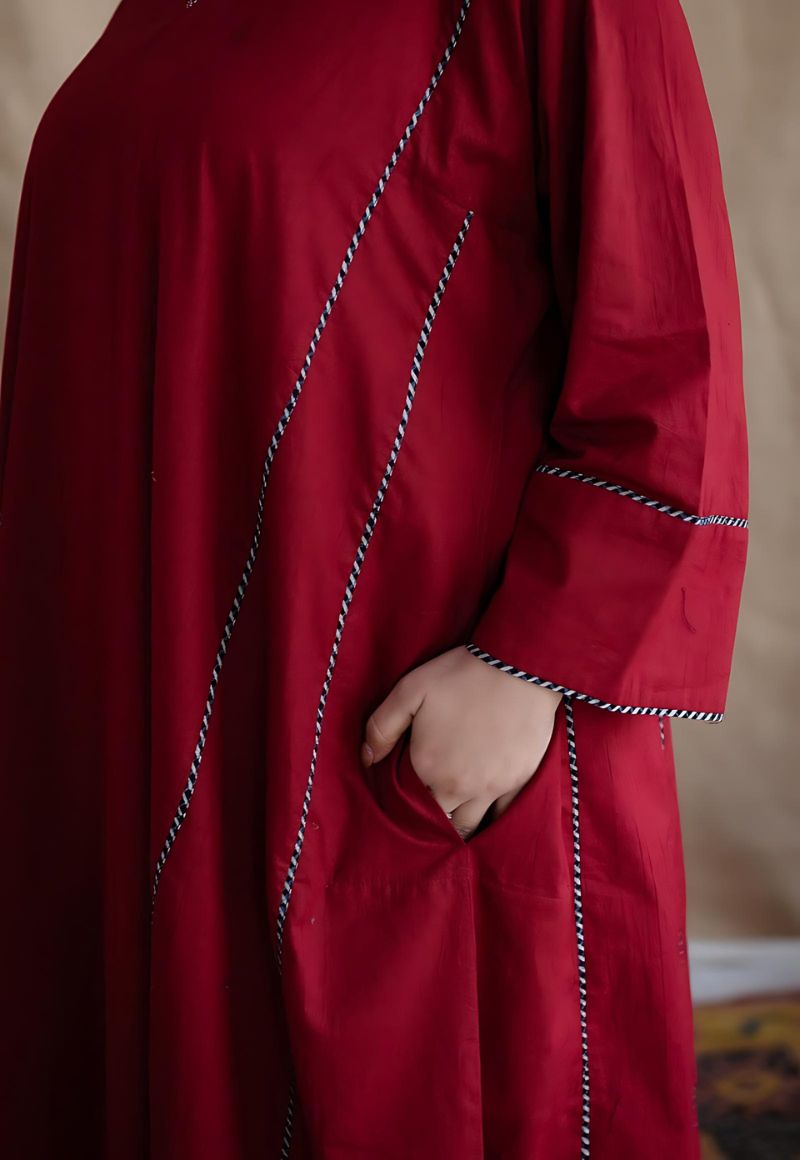 Adira Poplin Cotton Jhabba Kali 3pc Co-Ord set