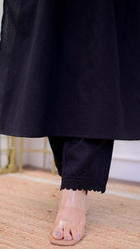 Leena Black Stitched 2 Piece