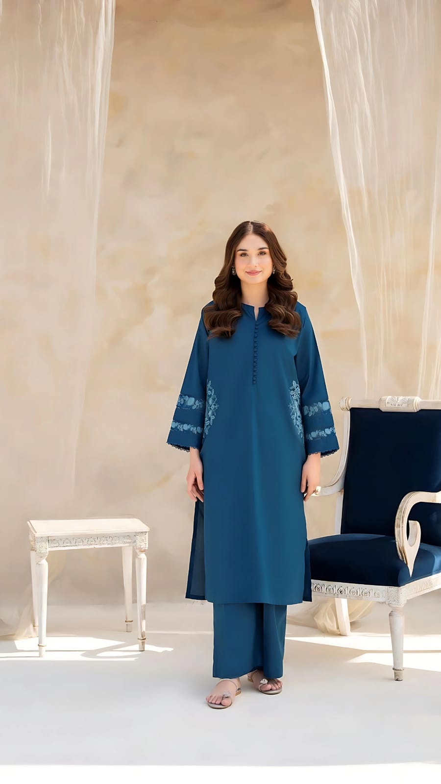 Embroidered Stitched 2 Piece