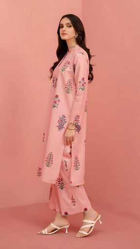 pink Printed - 2 Pc Stitched Co-Ord Set