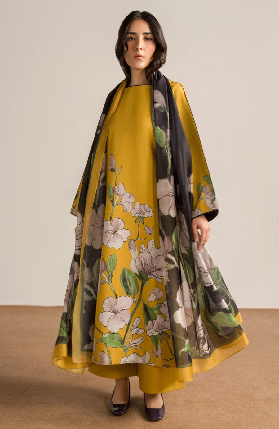 Pollock Printed 3 Pc Suit