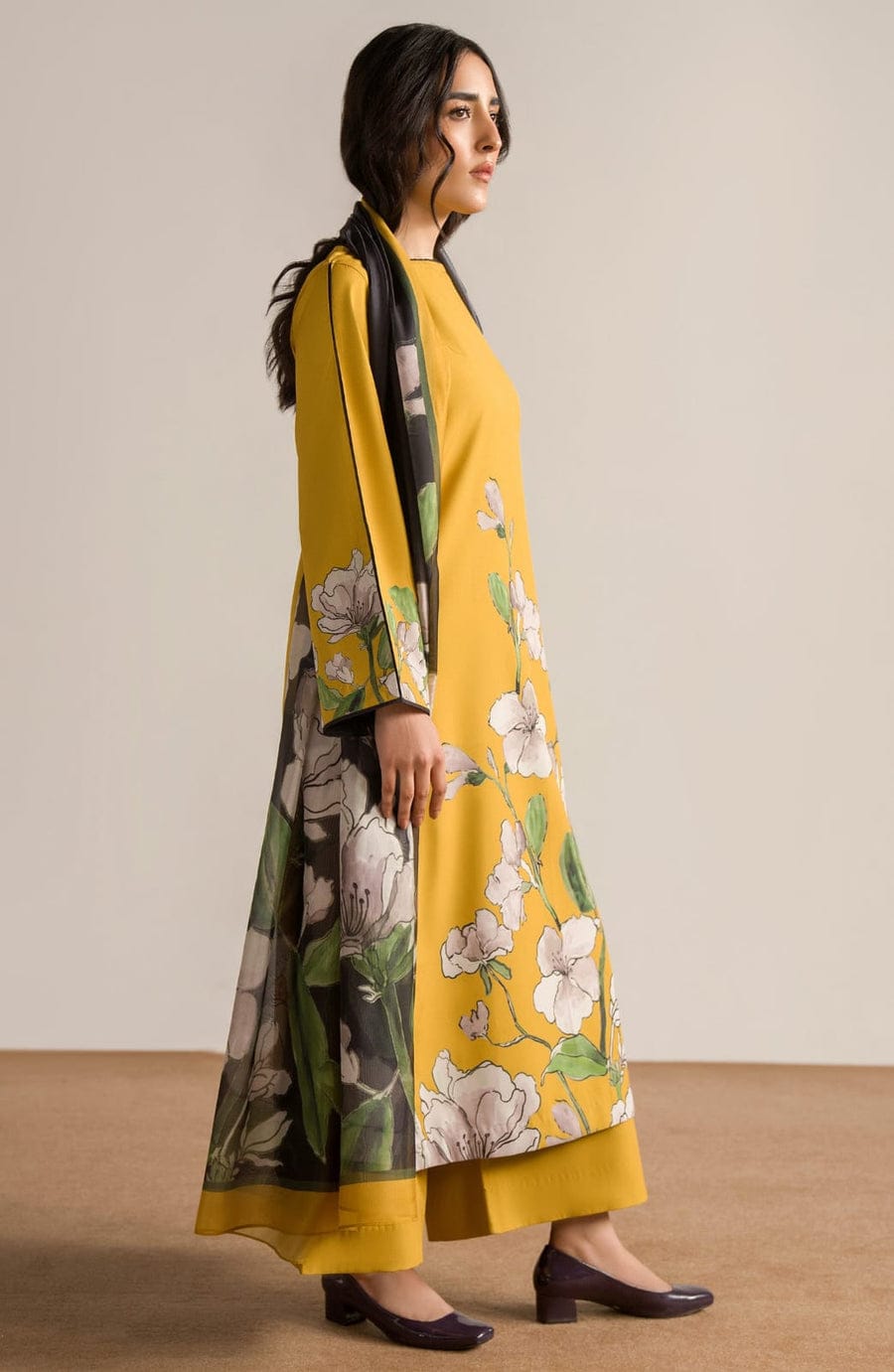 Pollock Printed 3 Pc Suit