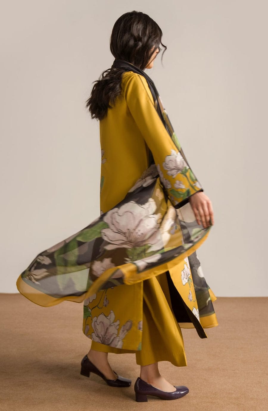 Pollock Printed 3 Pc Suit