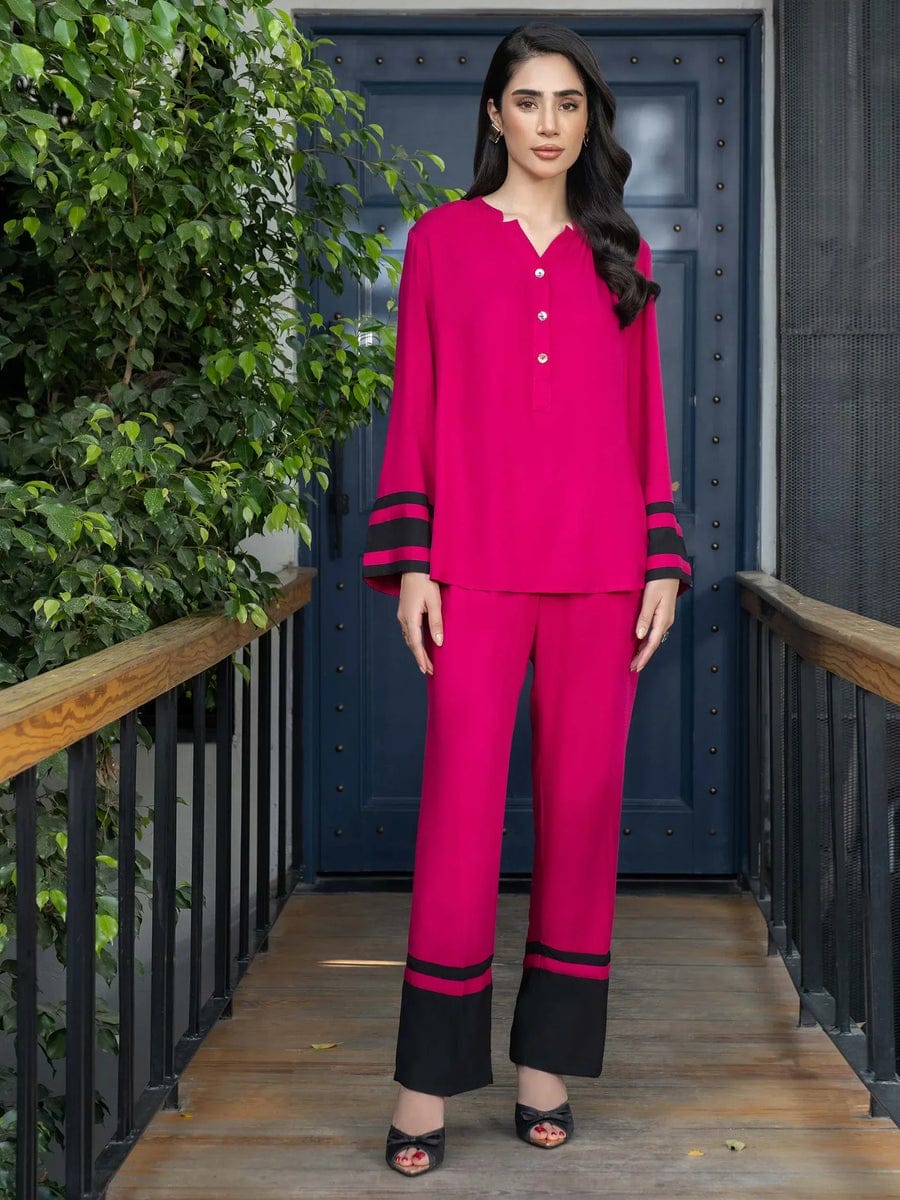 Dyed Color Block Lawn Cotton Co-Ord Set