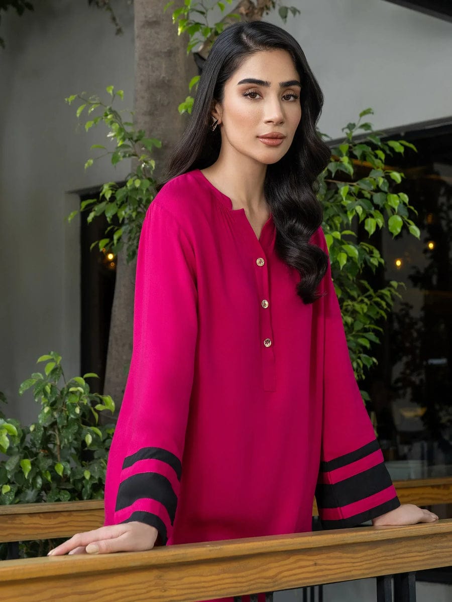 Dyed Color Block Lawn Cotton Co-Ord Set